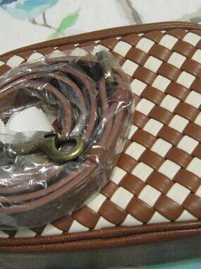 NWT Sonoma Vegan Leather "Woven" Crossbody